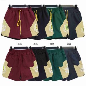 Men's Shorts Summer Tide Brand Printed Beach Sweatpants Loose Casual Pants RHUDE Shorts For Men And Women