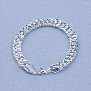 Pulseiras de link design clássico pulseira de cor para homens e mulheres lagosta garra tipo suave mão corrente pulseira punk jóias