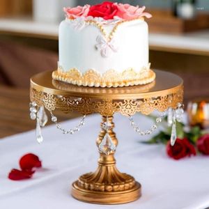 Bakeware Tools Party Cake Stand Dessert Plate Metal Display Holder Birthday Floral Lace Fruit Shop