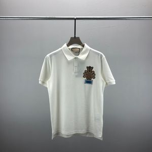 2NEW Fashion London England Polos koszule męskie projektanci koszule polo High Street Haftowanie drukowania T Shirt Men Summer Cotton Casual T-Shirtsq99