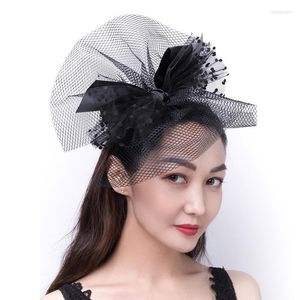 Headpieces European And American Style Women's Screen Wave Dot Bow Hair Hoops Prom Party Headdress Bride's