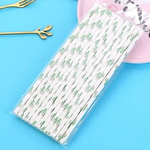 25 PCS Disposable Paper Straws Creative Eco-friendly Colorful Drink Juice Party Bar Straws DIY Handmade Cake Decor