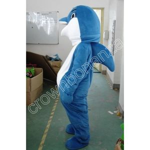 Trajes de mascote de golfinhos, traje de desenho animado para adultos com temas de animais adultos mascotte carnaval fantasia de halloween vestido sofisticado