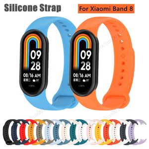 MI Band 8 Bilezik için Metal Tapa Kayışı Xiaomi Mi Band 8 NFC Silikon Spor Kayışı Hızlı Bırakma Miband 8 Smartwatch bilekliği