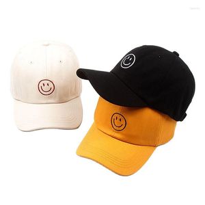 Bollmössor gör korea barn hip hop baseball cap sommar leende stil barn sol hatt pojkar flickor snapback för 2 till 8 år gammal