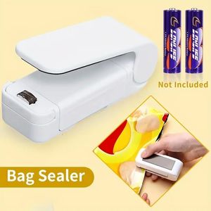 1pc Portable Bag Heat Sealer Plastic Package Storage Bag Snack Sealer Clip Mini Sealing Machine Handy Sticker Seal For Food Snack Gadgets Without Battery