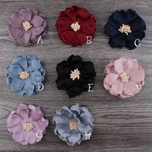 Flores decorativas 20 pçs/lote 8 cm 8 cores Born Coreano Pano Feltro Flor Para Crianças Meninas Acessórios de Cabelo Feitos à Mão Tiaras de Tecido