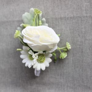 Dekorativa blommor högkvalitativa brudgummen brudtärnor Corsage boutonniere brosch bröllop corsages prompografi rekvisita