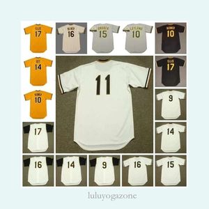 Pittsburgh Vintage Baseball Sports Jersey 9 Bill Mazeroski 1966 10 Jim Leyland 1992 Hebner Pagan Ott Alley 15 Doug Drabek Clines 16 Al Oliver