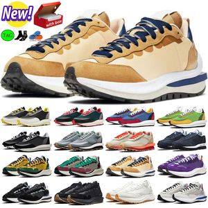 Дизайнерская обувь игра Royal Waffle Shoes Mens Womens Crong Sneaker Sakai Light Smoke Grey Blue Black Gum Green Law