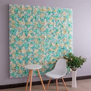 Decorative Flowers Silk Rose Flower Wall Artificial DIY Wedding Decor Pography Backdrops Baby Shower Hair Salon Background