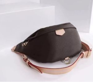 Marsupio di design in morbida pelle Borsa da donna alla moda Borsa a tracolla marsupio di alta qualità 44336 Borsa a tracolla Fiore marrone Borsa in pelle di lusso stile Marsupio