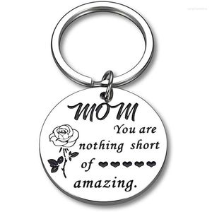 Keychains Mothers Day Gifts Keychain For Mom From Daughter Son Stainless Steel Key Birthday Women Mommy Ring Her