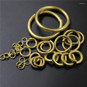 Hooks 20Pcs Solid Brass Open O Ring Seam Round Jump Garments Shoes Leather Jewelry Repair Connectors 9mm 10mm 12mm