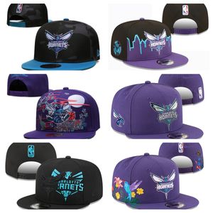 Charlotte''''hornets'''Sball Caps 2023-24 unisex moda pamuk beyzbol şapkası Snapback şapka erkek kadın güneş şapka nakış bahar yaz '