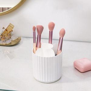 Storage Boxes Pen Holder Rotatable Cosmetic Burr Free Save Space Useful Desktop Makeup Brush Organizer