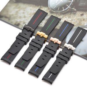 Titta på reparationssatser Silikonband 22mm Arc Band Sport Waterproof för SKX007 009 SRPD -armband med verktyg Stålspänne delar