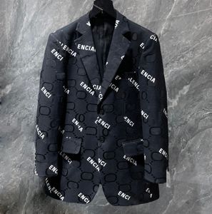 Mektup Baskı Erkek Blazers Pamuk Moda Blazer Tasarımcı Blazer Takım İş Rahat Resmi Erkekler Takım elbise ceket