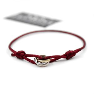 Złota bransoletka Trinity Ring Bracelets Unisex Trzy pierścienie pasek ręczny Para bransoletki dla kobiet i mężczyzn Hip Hot Biżuteria słynna marka hurtowa marki hurtowa