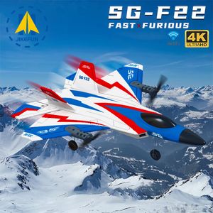 ElectricRC Aircraft F22 RC Schiuma Aereo 4 Canali Stabilizzazione automatica 6G con videocamera 4K Acrobazia Telecomando Aerei Giocattoli aerei per bambini 230609