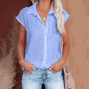 Women's Blouses 2023 Womens Tops And Fashion Lapel Pocket Raglan Sleeve Shirt Casual Ladies Top White Loose Shirts Tunicas Mujer Verano