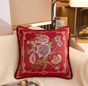 Brand Designer Cushion/Decorative Pillow Flowers Pattern Print Cushion Cover Cotton Linen Pillowcase Decoration For Home House Office Sofa Chair Kids