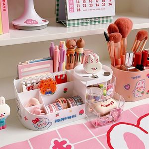 Altri accessori da scrivania Simpatico portapenne Kawaii Organizer Kids Girl Student Office Desktop Fashion Organizer per scatola di immagazzinaggio di cancelleria di grande capacità 230609