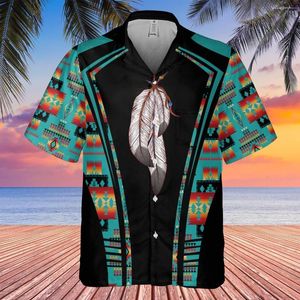 Men's Casual Shirts Men's Hawaiian Shirt Style Cosplay Beach Short Sleeve Summer Button Up Patchwork Tops 3D