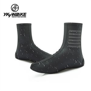 Sports Socks YKYWBIKE Waterproof Cycling Overshoes Bicycle Shoes Covers Cycling Reflective Windproof MTB Road Keep Warm Bike Lock Protector 230609