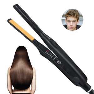 Hair Straighteners Ultra-thin Hair Straightener Fluffy Hair Root Straightener Hair Curler Electric Flat Iron Volumize Hair Straightening Curler 230609