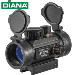 Diana 1x40 Red Green Dot Sight Vista Scope Ottica Tattica Rifles Copone Fit Fucile per fucile da treno da 11/20 mm Caccia a caccia