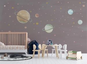 Wallpapers Custom 3D Po Wallpaper Solar System And Other Planets Stars Living Room Bedroom TV Background Ceiling Decoration