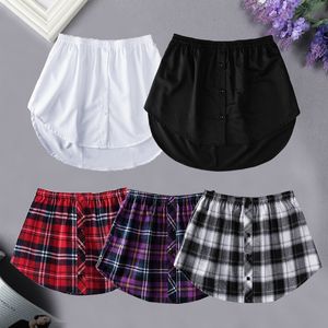 Skirts Women Shirt Extenders Adjustable Fake Skirts Girls Shirt Tail Blouse Hem Mini Skirt Woman Fake Underskirt Girls 230609