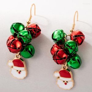 dangle earringsベル女性のためのイヤリング素敵なサンタクロースカラフルな合金ガールズクリスマスジュエリーアクセサリー20659