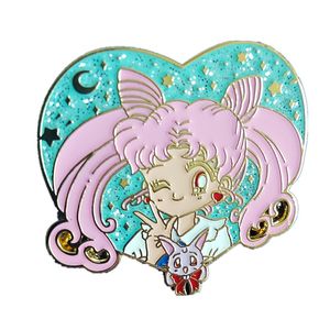 sailormoon heart brooch Cute Anime Movies Games Hard Enamel Pins Collect Metal Cartoon Brooch Backpack Hat Bag Collar Lapel Badges
