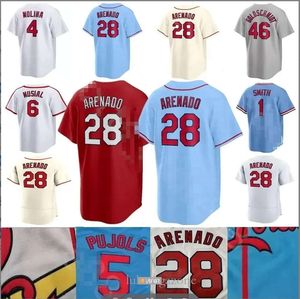 2023 Custom S-4xl Baseball Sports Fans Fans Version Version Lars Nootbaar Nolan Arenado Stan Musial Adam Wainwright Пол Голдшмидт Альберт Пухолс Молина Смит