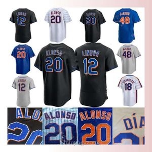 23 23 Özel Beyzbol Formaları S-4XL Pete Alonso Starling Marte Francisco Lindor Jacob DeGrom Justin Verlander Carlos Correa Luis Guillore Max Scherzer