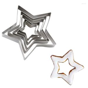 Baking Moulds 5pcs/set Cake Cutter Mold Stainless Steel Star Cookie Cooking Tool Practical Kitchen Accessories