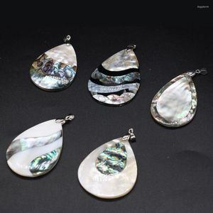 Anhänger Halsketten Natürliche Abalone Shell Wasser Tropfen Form Perlmutt Charme Für Frauen DIY Schmuck Halskette Exquisite Geschenk