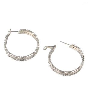 Boucles d'oreilles clous Big Hoop Gypsophila Beaded Zircon Women Earring