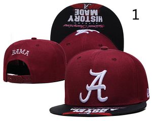 Männer College-Football-Kappen Alabama Crimson Tide Hüte schwarz rot Snapback Cap Sport Outdoor-Hut