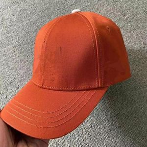 Bollmössor för män och kvinnor designer utomhus sport baseball cap orange färg bokstäver broderi golf sol hatt herrar damer justerabl204a