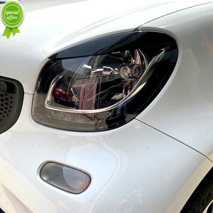 Novo 2 pçs farol de carro sobrancelhas farol tampa pálpebra guarnição para benz smart 453 fortwo forfour 2015-2020 acessórios de estilo do carro