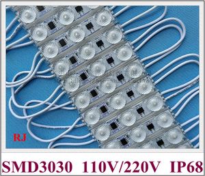 1000pcs 110V / 220V LED Işık Modülü işaret 67mm x 15mm SMD3030 2W su geçirmez IP68 Her modül kesebilir, 200pcs'den daha az seri olarak bağlanabilir