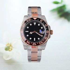 Black Green Movement Starbucks Kermit Jubilee rostfria klockor Ceramic Watch Fashion Classic Style Sapphire Waterproof Sport Self Wristwatch Sub With Date Red