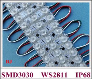 1000 peças endereçáveis Full Color Magic Digital LED Light Module para sinal de publicidade WS 2811 com IC WS2811 SMD 3030 DC12V 1.2W IP68 à prova d'água