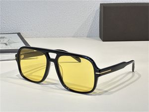 óculos de sol de grife de luxo para homens e mulheres óculos retrô óculos de sol femininos uv400 lentes protetoras óculos masculinos vêm com estojo original armações pretas lentes amarelas