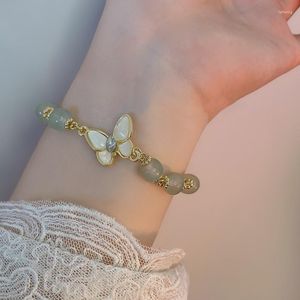 Urok bransolety koreański opal motyl dla kobiet dziewczęta Tulip Ginkgo liść bambus kwiatowy bransoletka bransoletka impreza Prezenty biżuterii