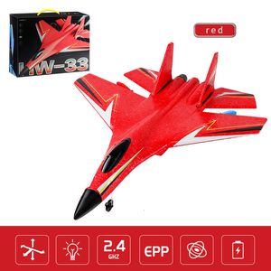 ElectricRC Aircraft RC Aircraft Remote Control Flight Model Fighter 2.4G Fighter Hobby Aircraft EPP Foam Remote Control Flight Toys Children's Gifts 230609