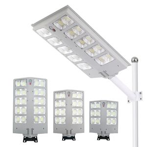 600W 800W 1000W LED Solar Street Light Motion Sensor مصباح أمان حديقة في الهواء الطلق مع عمود قابل للسحب